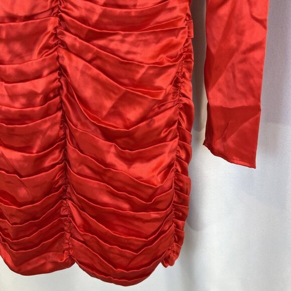 NWT NICHOLAS Gathered Party Dress in Scarlet Red $698 - Picture 13 of 14